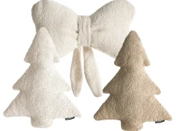 Discount Beliani Set di 3 cuscini decorativi WINTERLAND Bouclé 30 x 35 cm 45 x 25 cm chiaro Modello natalizio Beige