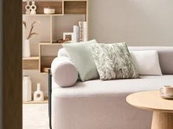 Online Beliani Set di 3 cuscini decorativi XYLOPIA Cotone 30 x 50 cm 45 x 45 cm Verde Trama floreale Bianco Verde