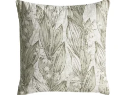 Online Beliani Set di 3 cuscini decorativi XYLOPIA Cotone 30 x 50 cm 45 x 45 cm Verde Trama floreale Bianco Verde