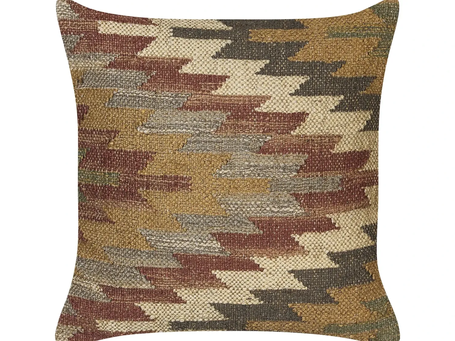 Beliani DEEPOR Iuta 45 x 45 cm Multicolore Trama orientale Beige Rosso Multicolore Verde