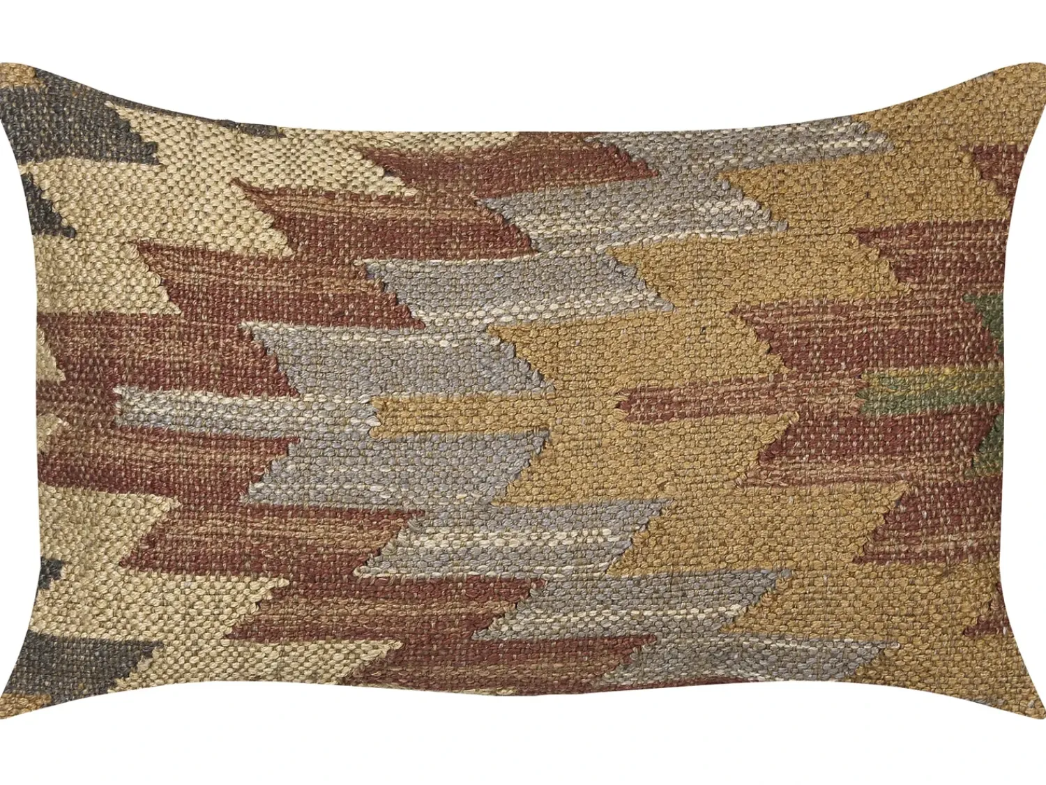 Clearance Beliani Set di 2 cuscini DEEPOR Iuta 30 x 50 cm Multicolore Trama orientale Beige Rosso Multicolore Verde