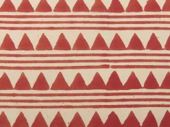 Online Beliani Set di 2 cuscini DEGLUPTA Cotone 45 x 45 cm Rosso Trama Chevron Beige Rosso