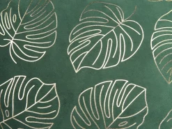 Hot Beliani Set di 2 cuscini DELICIOSA Velluto 45 x 45 cm Verde scuro Trama di piante Oro Verde