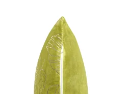 Online Beliani Set di 2 cuscini DELICIOSA Velluto 45 x 45 cm Verde chiaro Trama di piante Oro Verde