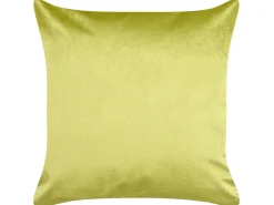 Online Beliani Set di 2 cuscini DELICIOSA Velluto 45 x 45 cm Verde chiaro Trama di piante Oro Verde