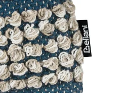 Beliani Set di 2 cuscini DEWBERRY Cotone 45 x 45 cm Blu Trama geometrica Beige Blu
