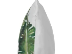 Online Beliani Set di 2 cuscini DIANELLA 45 x 45 cm Verde scuro Trama di piante Bianco Verde