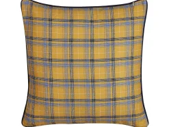 Outlet Beliani Set di 2 cuscini DICENTRA 45 x 45 cm Giallo Trama a scacchi Giallo Multicolore