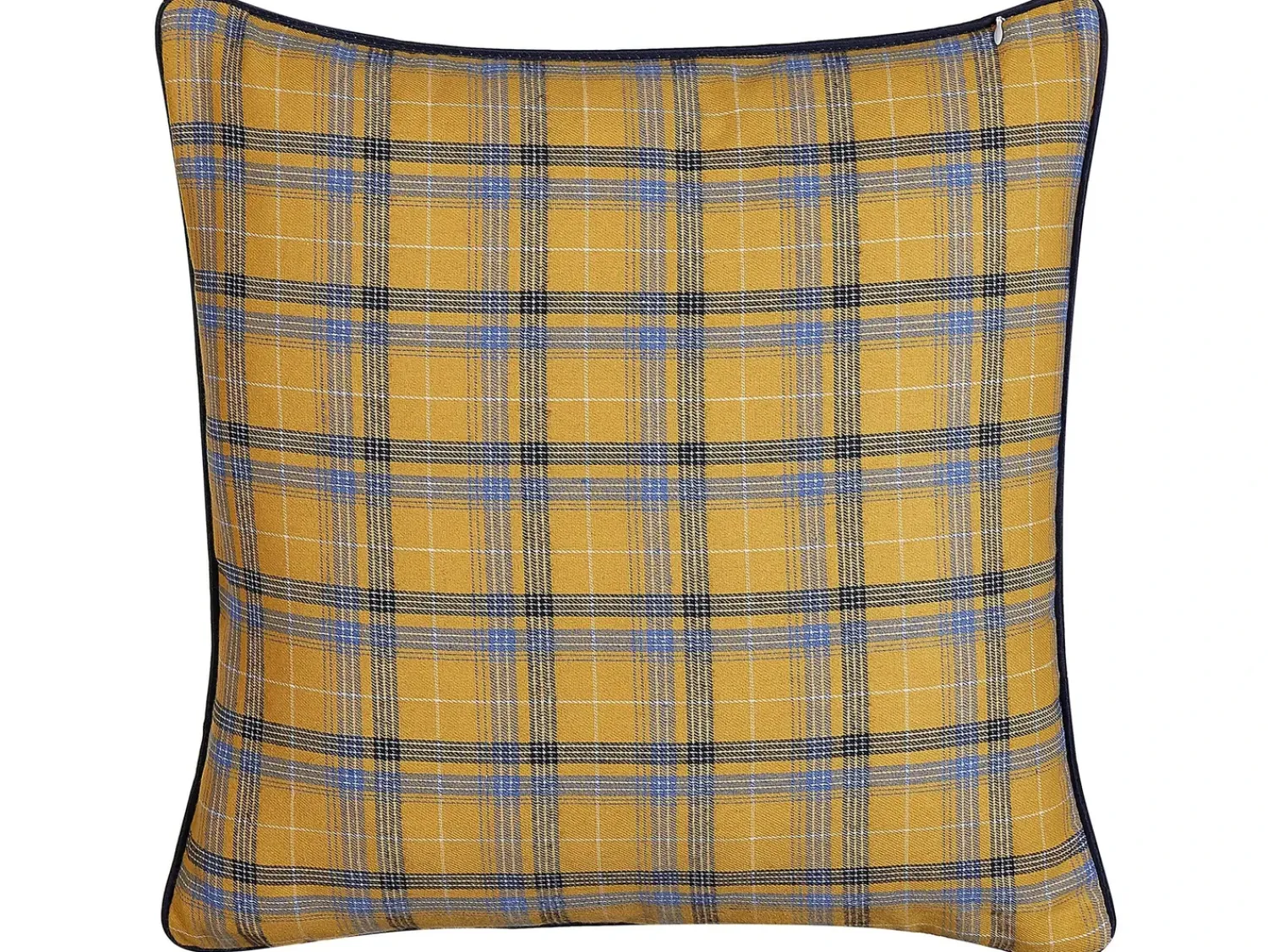 Outlet Beliani Set di 2 cuscini DICENTRA 45 x 45 cm Giallo Trama a scacchi Giallo Multicolore