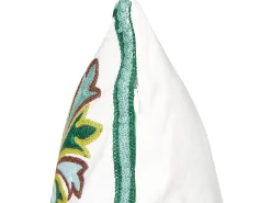 Beliani Set di 2 cuscini ELANITE Cotone 45 x 45 cm Trama orientale Verde