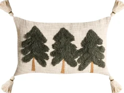 Hot Beliani Set di 2 cuscini FAGRAEA Cotone 30 x 50 cm Beige chiaro Modello natalizio Beige Verde