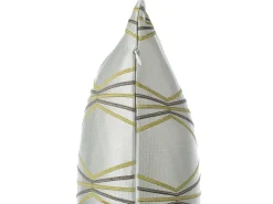 Best Beliani Set di 2 cuscini FENNEL 45 x 45 cm Bianco Trama geometrica Bianco Verde Grigio