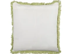 Discount Beliani Set di 2 cuscini FILIX Cotone 45 x 45 cm Verde Trama floreale Bianco Verde