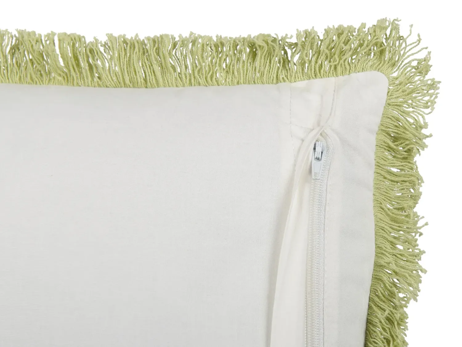 Discount Beliani Set di 2 cuscini FILIX Cotone 45 x 45 cm Verde Trama floreale Bianco Verde