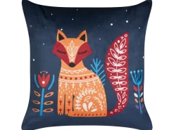 Online Beliani Set di 2 cuscini FIRESPIKE Velluto 45 x 45 cm Blu scuro Blu Multicolore