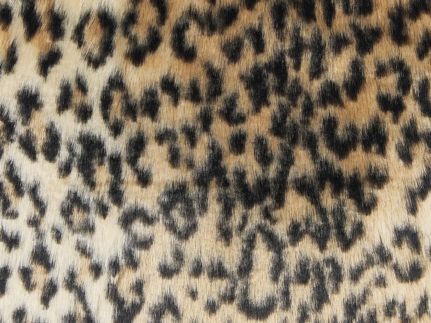 Clearance Beliani Set di 2 cuscini FOXTAIL Finta pelliccia 45 x 45 cm Marrone Trama animale Beige Marrone