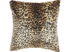 Clearance Beliani Set di 2 cuscini FOXTAIL Finta pelliccia 45 x 45 cm Marrone Trama animale Beige Marrone