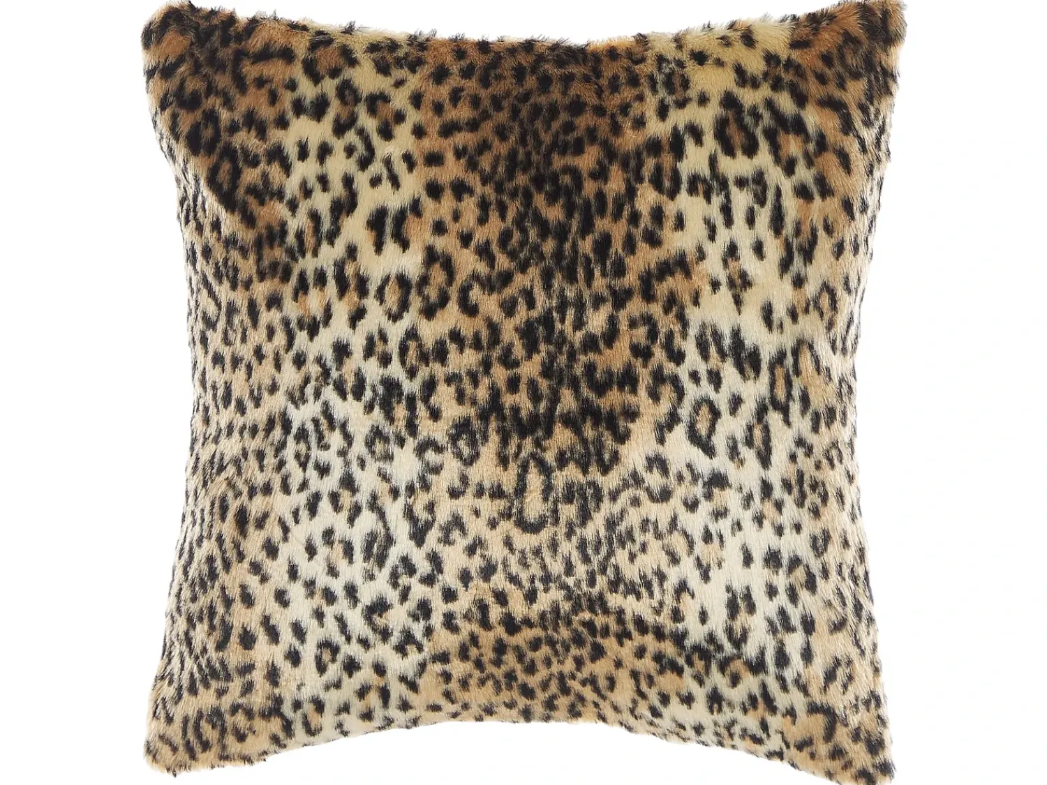 Clearance Beliani Set di 2 cuscini FOXTAIL Finta pelliccia 45 x 45 cm Marrone Trama animale Beige Marrone