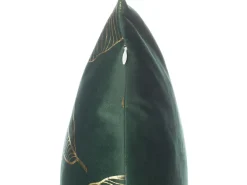 Beliani Set di 2 cuscini FREESIA Velluto 45 x 45 cm Verde scuro Trama di piante Oro Verde