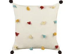 Outlet Beliani Set di 2 cuscini FUSSEL Cotone 45 x 45 cm Beige chiaro Beige Multicolore