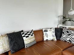 Sale Beliani Set di 2 cuscini GARDENIA Cotone 45 x 45 cm Oro Trama astratta Bianco Oro