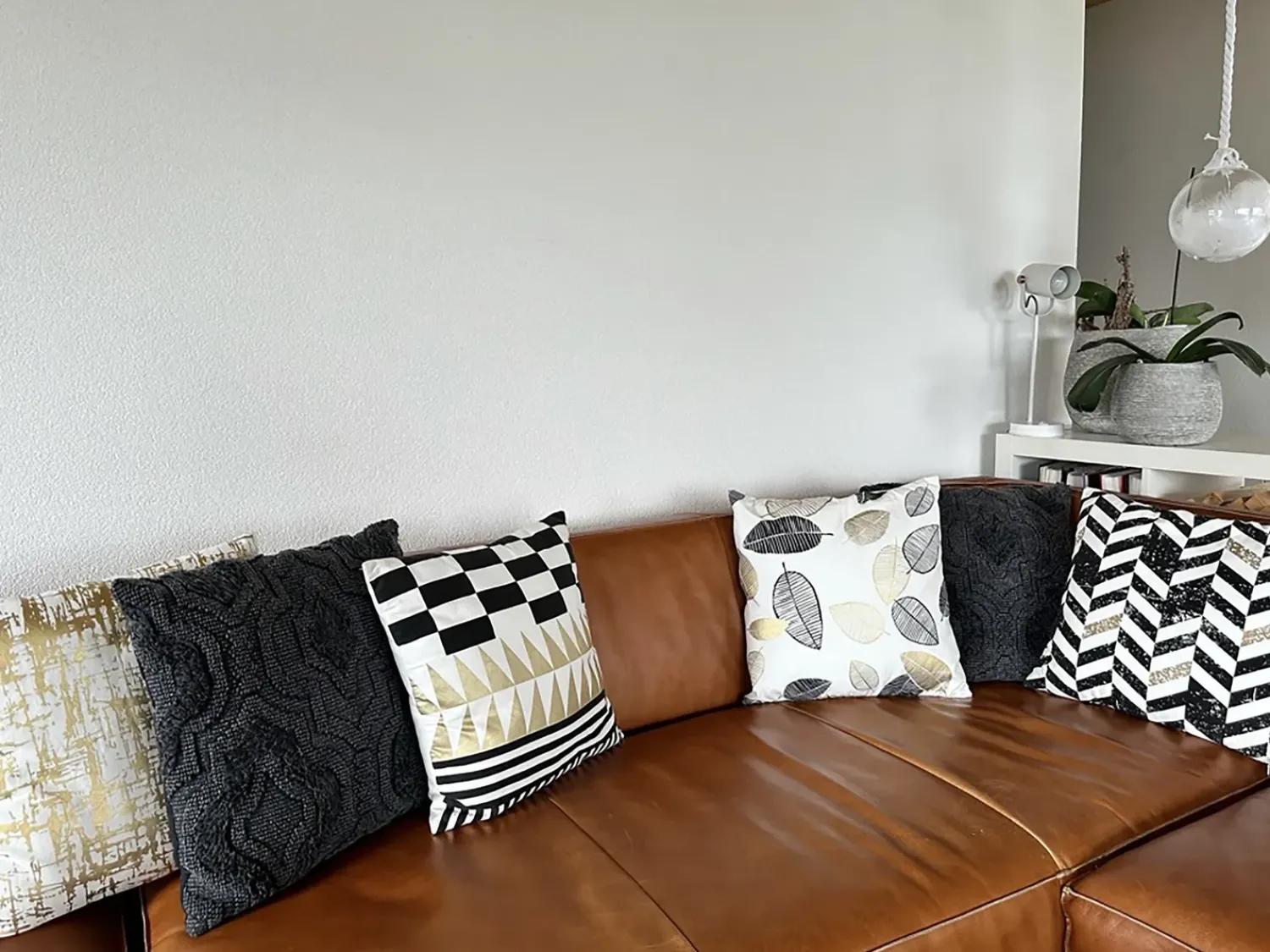 Sale Beliani Set di 2 cuscini GARDENIA Cotone 45 x 45 cm Oro Trama astratta Bianco Oro