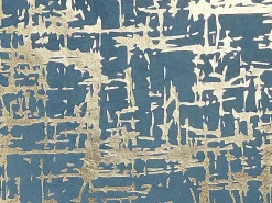 Discount Beliani Set di 2 cuscini GARDENIA Velluto 45 x 45 cm Blu Trama astratta Oro Blu