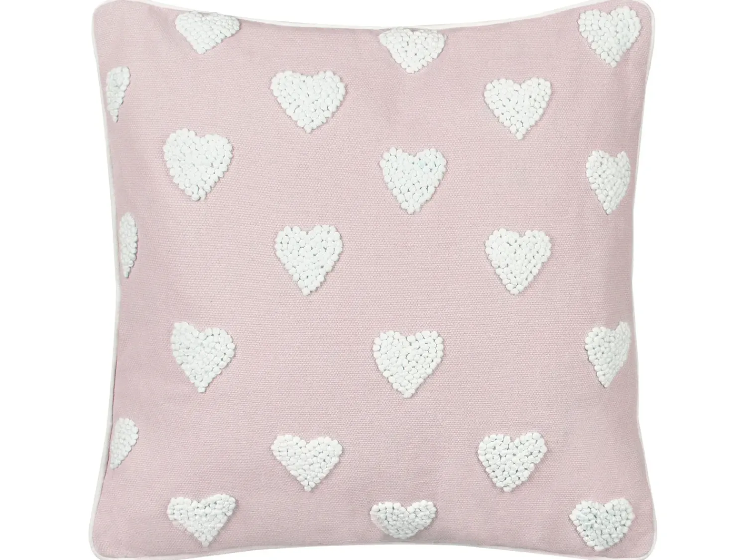 Online Beliani Set di 2 cuscini GAZANIA Cotone 45 x 45 cm Rosa pastello Bianco Rosa