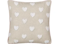 Sale Beliani Set di 2 cuscini GAZANIA Cotone 45 x 45 cm Beige Bianco Beige