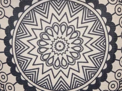 Beliani Set di 2 cuscini GERANIUM 45 x 45 cm Nero Trama orientale Beige Nero