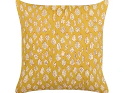 Sale Beliani Set di 2 cuscini GINNALA Cotone 45 x 45 cm Trama di piante Giallo