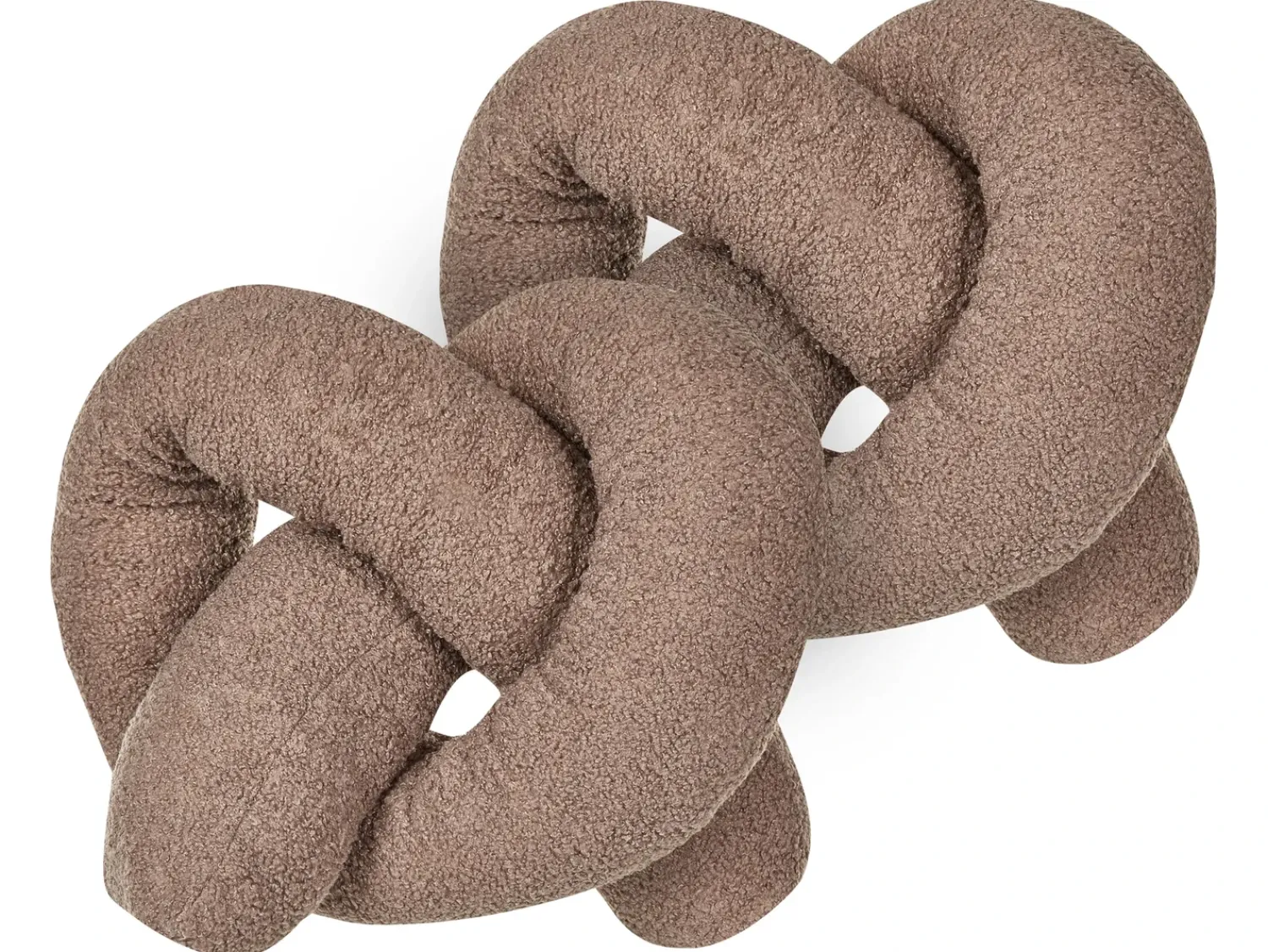 Best Beliani Set di 2 cuscini GLADIOLUS Bouclé 172 x 14 cm Tinta unita Marrone
