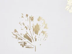 Clearance Beliani Set di 2 cuscini GOLDENROD Velluto 45 x 45 cm Bianco Trama di piante Bianco Oro