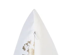 Clearance Beliani Set di 2 cuscini GOLDENROD Velluto 45 x 45 cm Bianco Trama di piante Bianco Oro