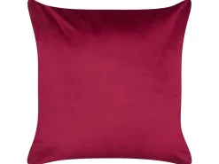 Best Beliani Set di 2 cuscini GOLDSPRUCE Velluto 45 x 45 cm Rosso Modello natalizio Bianco Rosso Oro