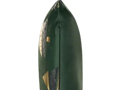 Best Beliani Set di 2 cuscini GOLDSPRUCE Velluto 45 x 45 cm Verde Modello natalizio Nero Oro Verde