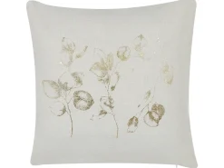 Sale Beliani Set di 2 cuscini GOMPHRENA 45 x 45 cm Beige chiaro Trama di piante Beige Oro