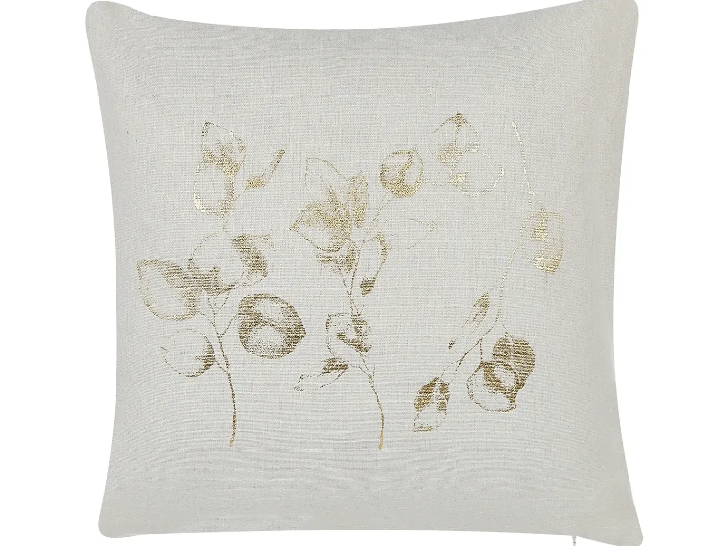Sale Beliani Set di 2 cuscini GOMPHRENA 45 x 45 cm Beige chiaro Trama di piante Beige Oro
