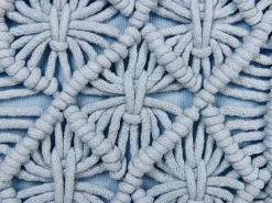 Clearance Beliani Set di 2 cuscini GOREME Bouclé 45 x 45 cm Trama geometrica Blu