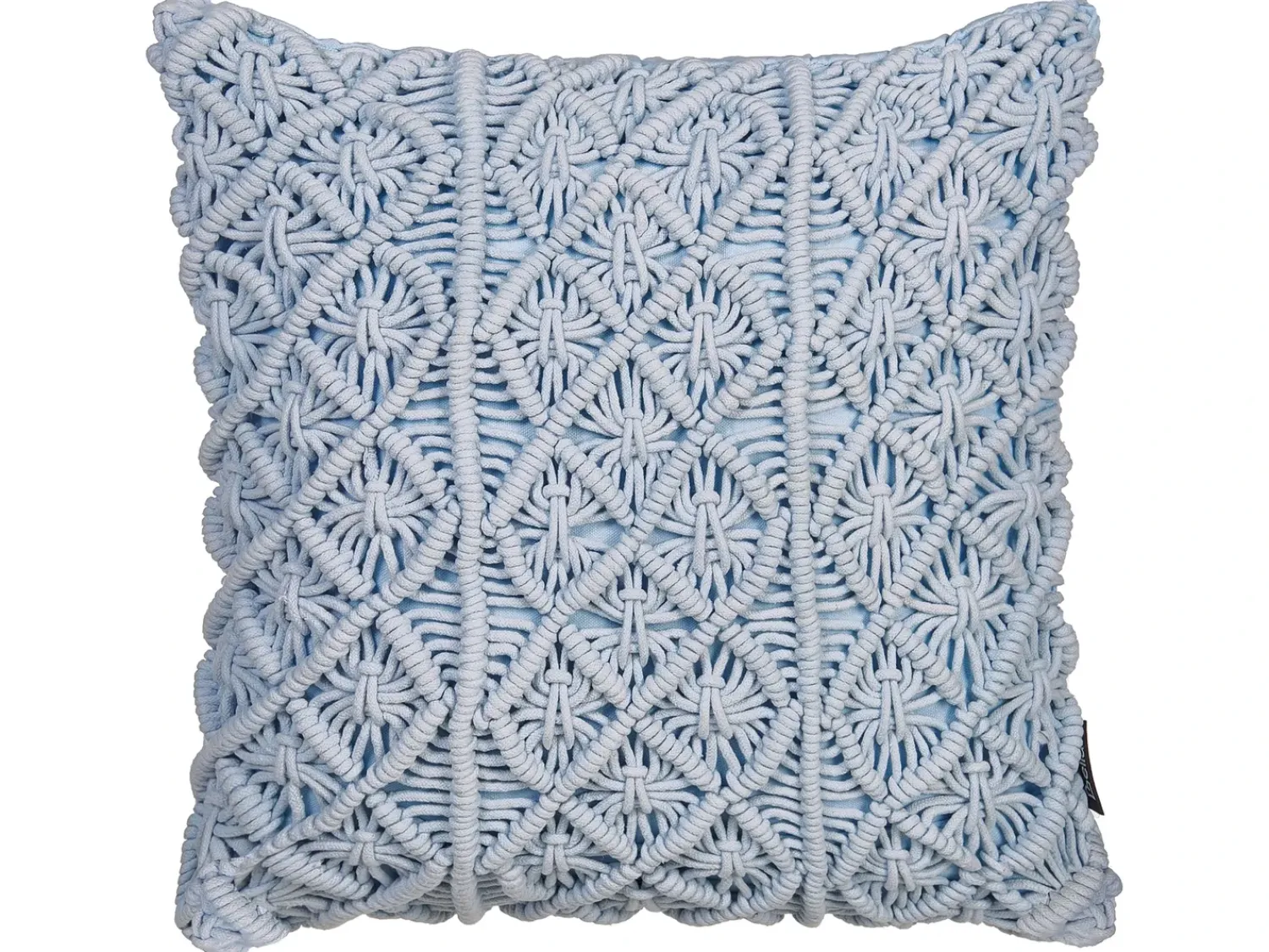 Clearance Beliani Set di 2 cuscini GOREME Bouclé 45 x 45 cm Trama geometrica Blu