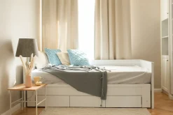 Clearance Beliani Set di 2 cuscini GOREME Bouclé 45 x 45 cm Trama geometrica Blu