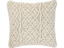 Beliani Set di 2 cuscini GOREME Cotone 45 x 45 cm chiaro Trama geometrica Beige