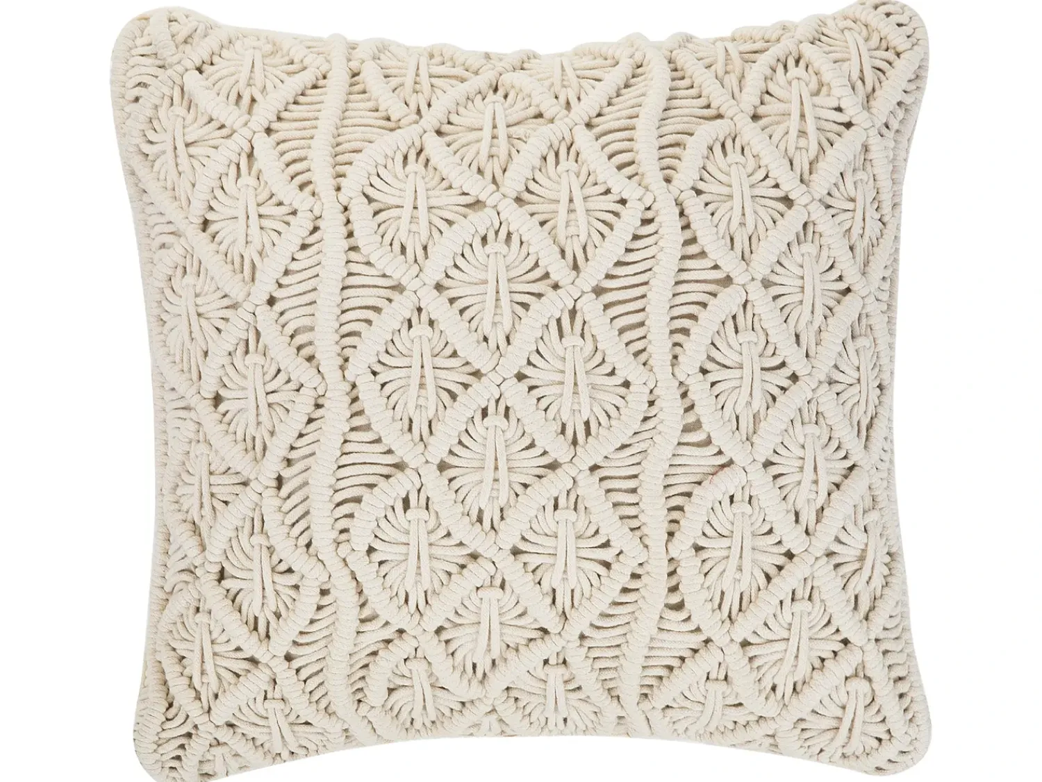 Beliani Set di 2 cuscini GOREME Cotone 45 x 45 cm chiaro Trama geometrica Beige