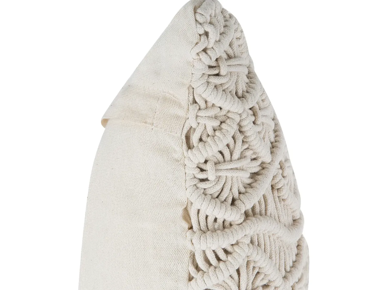 Beliani Set di 2 cuscini GOREME Cotone 45 x 45 cm chiaro Trama geometrica Beige