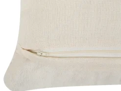 Beliani Set di 2 cuscini GOREME Cotone 45 x 45 cm chiaro Trama geometrica Beige