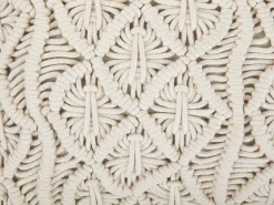 Beliani Set di 2 cuscini GOREME Cotone 45 x 45 cm chiaro Trama geometrica Beige