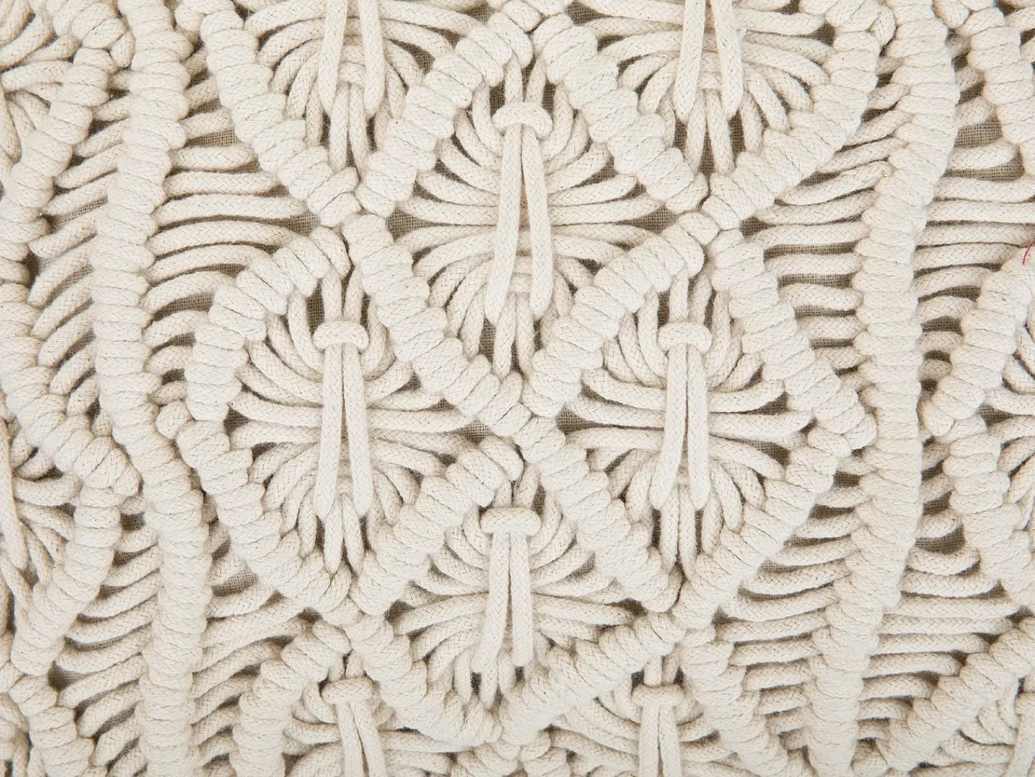 Beliani Set di 2 cuscini GOREME Cotone 45 x 45 cm chiaro Trama geometrica Beige