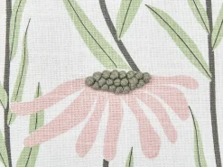 Discount Beliani Set di 2 cuscini GYNURA Cotone 45 x 45 cm Multicolore Trama floreale Bianco Multicolore Rosa Verde