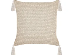 New Beliani Set di 2 cuscini HAKONE chiaro Trama geometrica Beige