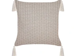 Sale Beliani Set di 2 cuscini HAKONE Tortora Trama geometrica Beige